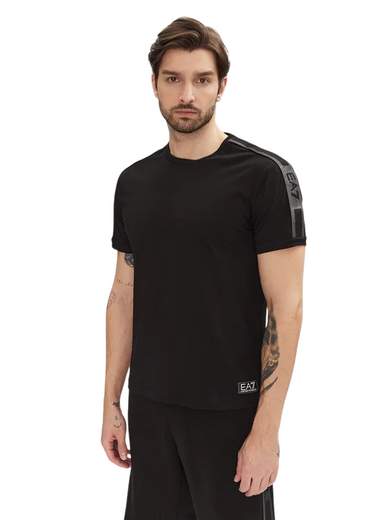 EA7 TRAIN LOGO SERIES M TAPE TEE SS