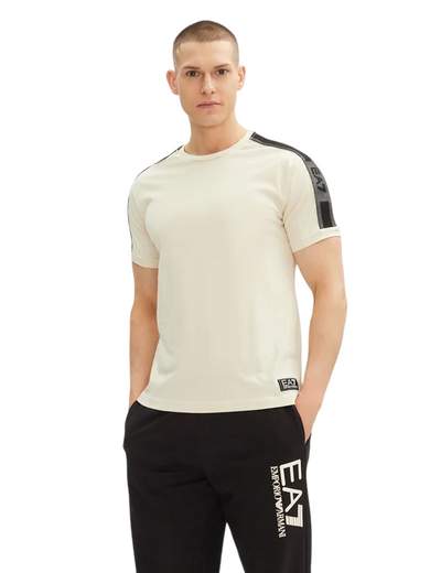 EA7 TRAIN LOGO SERIES M TAPE TEE SS