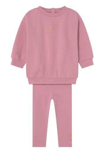 METALLIC SWOOSH CREW & JOGGER