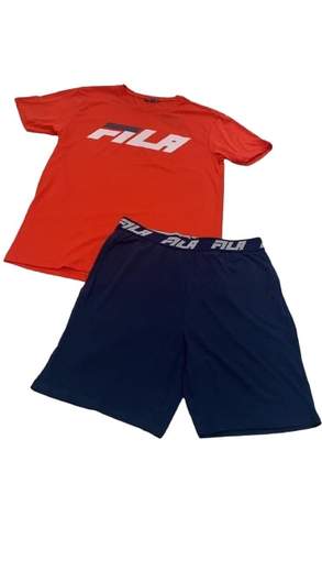 FILA PIGIAMA ESTIVO CORTO UOMO ROSSO BLU