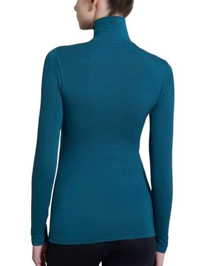 RAGNO MAGLIA COLLO ALTO ECO COTTON BLU VERDE