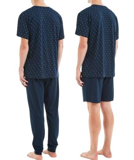 RAGNO PIGIAMA SERAFINO TRITTICO IN COTONE BLU