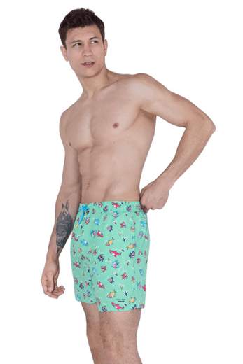 YSABEL MORA COSTUME UOMO CELESTE STAMPA SQUALO