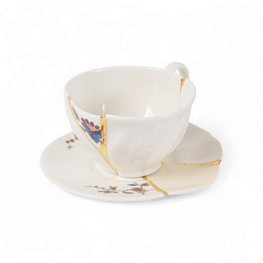 SELETTI 09648 TAZZA DA TE' CON PIATTINO KINTSUGI