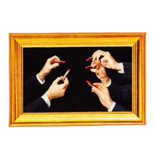 SELETTI 18185 TAPPETO BAGNO TOILETPAPER"LIPSTICK BLACK"