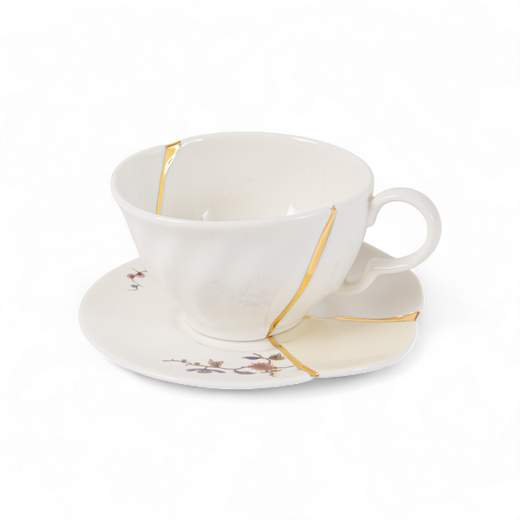 SELETTI 09648 TAZZA DA TE' CON PIATTINO KINTSUGI