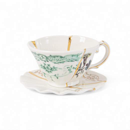 SELETTI 09649 TAZZA DA TE' CON PIATTINO KINTSUGI