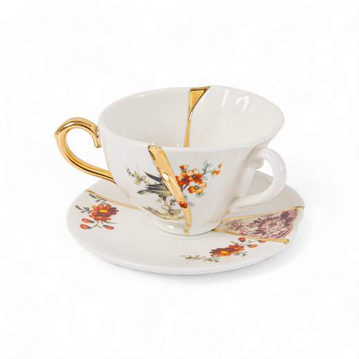 SELETTI 09647 TAZZA DA TE' CON PIATTINO KINTSUGI
