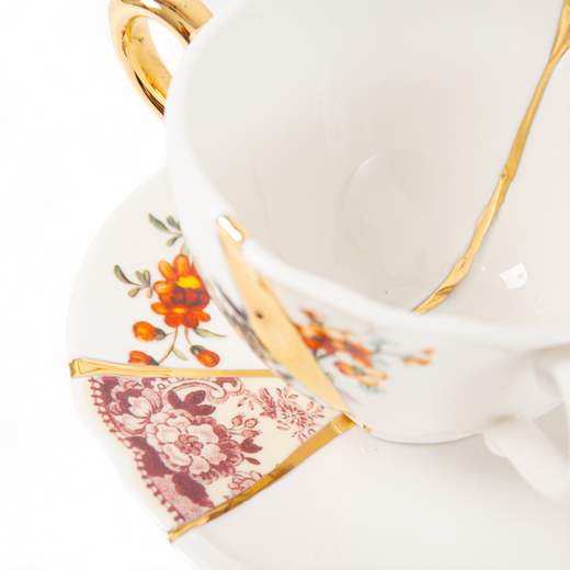 SELETTI 09647 TAZZA DA TE' CON PIATTINO KINTSUGI