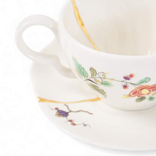 SELETTI 09648 TAZZA DA TE' CON PIATTINO KINTSUGI