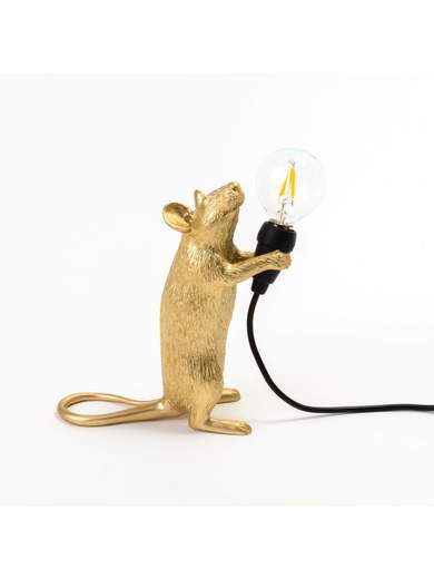 SELETTI LAMPADA MOUSE LAMP-STEPGOLD IN PIEDI 15230                    