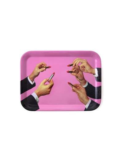 SELETTI VASSOIO TOILETPAPER LIPSTICKS PINK 19030                    