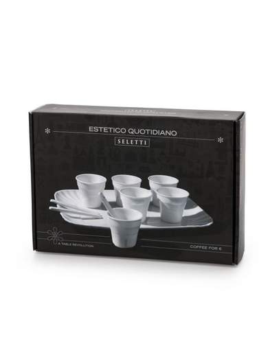 SELETTI SET: 6 BICCHIERINI CAFFE'+6 PALETTINE+1 VASSOIO 10100                    