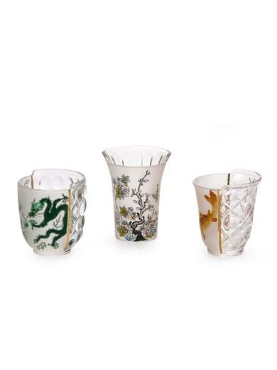 SELETTI SET 3 BICCHIERI HYBRID AGLAURA 09734                    