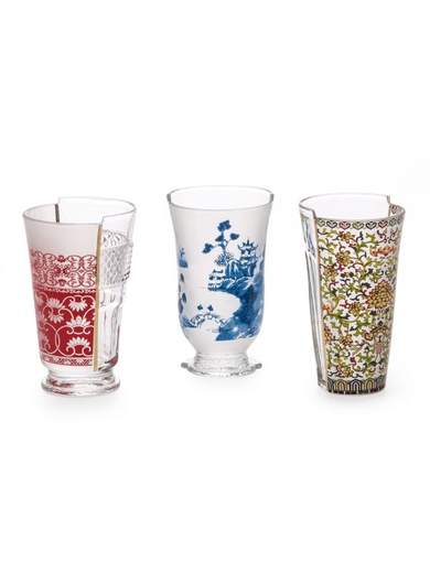 SELETTI SET 3 BICCHIERI HYBRID CLARICE 09735                    