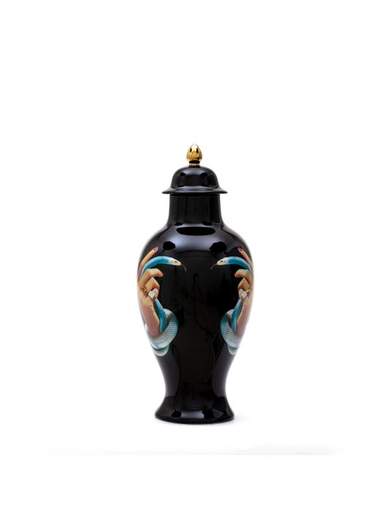 SELETTI VASO TOILETPAPER HANDS WHIT SNAKES 09794