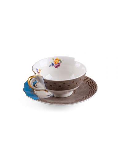 SELETTI TAZZA DA TE' CON PIATTINO HYBRID KERMA 09171                    