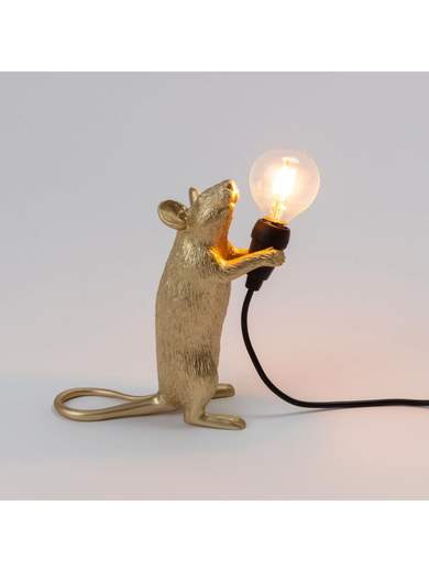 SELETTI LAMPADA MOUSE LAMP-STEPGOLD IN PIEDI 15230                    