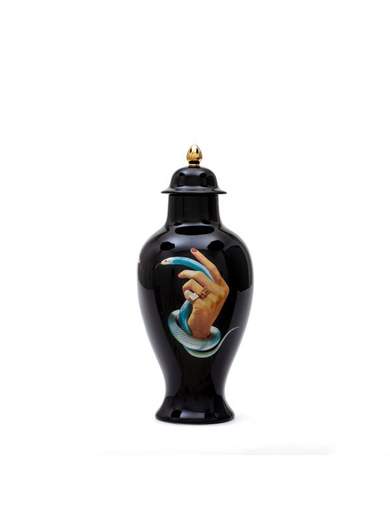 SELETTI VASO TOILETPAPER HANDS WHIT SNAKES 09794