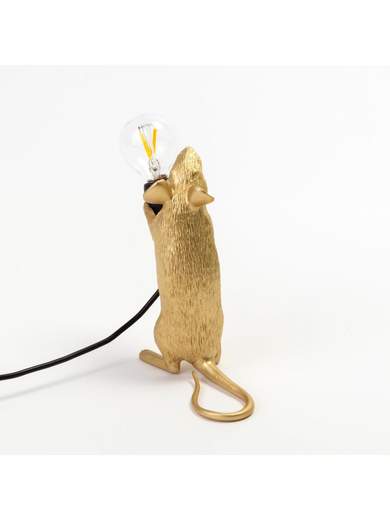 SELETTI LAMPADA MOUSE LAMP-STEPGOLD IN PIEDI 15230                    