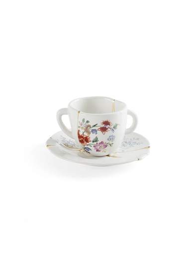 SELETTI TAZZINA DA CAFFE' CON PIATTINO KINTSUGI 09641                    