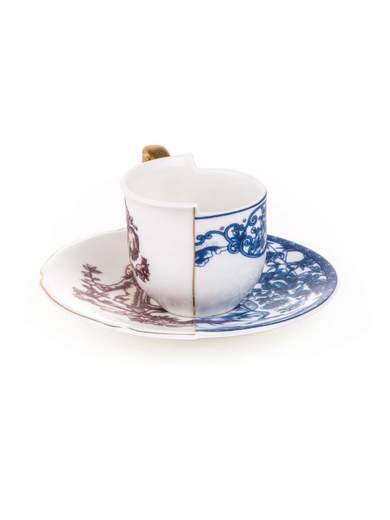 SELETTI TAZZINA DA CAFFE' CON PIATTINO HYBRID EUFEMIA 09741                    