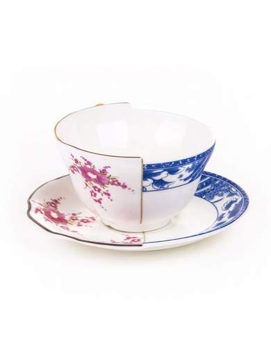 SELETTI TAZZA DA TE' CON PIATTINO HYBRID ZENOBIA 09746                    