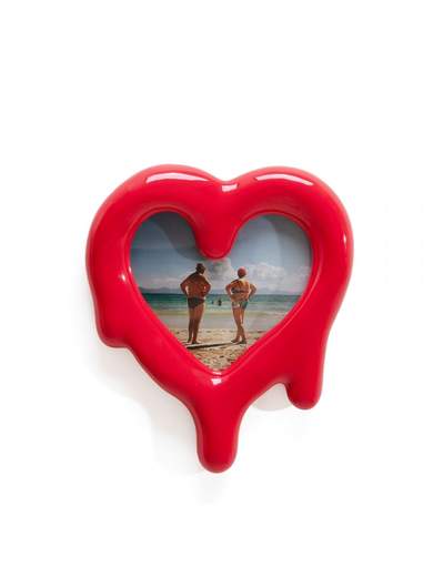 SELETTI SPECCHIO CORNICE MELTED HEART ROSSO 10058                    