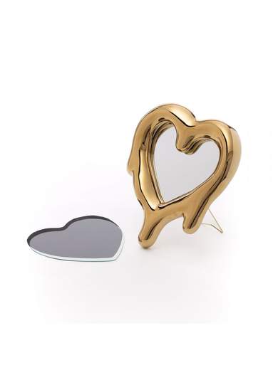 SELETTI SPECCHIO CORNICE MELTED HEART ORO 10059                    