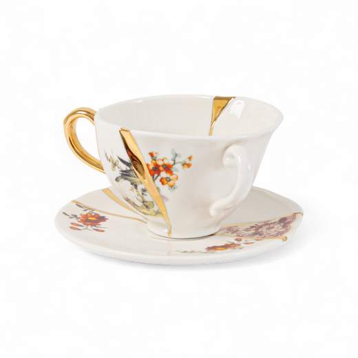 SELETTI 09647 TAZZA DA TE' CON PIATTINO KINTSUGI
