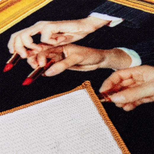 SELETTI 18185 TAPPETO BAGNO TOILETPAPER"LIPSTICK BLACK"