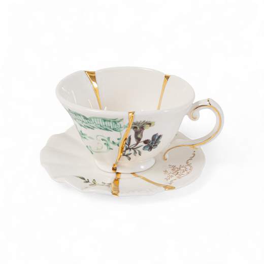 SELETTI 09649 TAZZA DA TE' CON PIATTINO KINTSUGI
