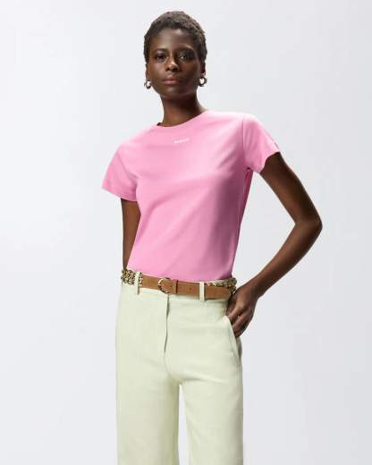 Pinko BASICO T-SHIRT JERSEY LOGO STAMPA SS26