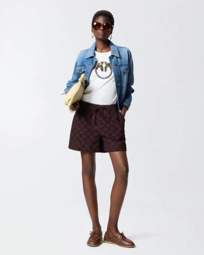 Pinko QUENTIN T-SHIRT JERSEY RICAMO  SS26