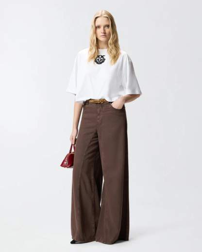 Pinko BORGHETTO T-SHIRT JERSEY LOGO  SS26
