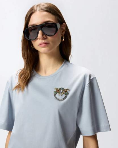 Pinko STREPITOSO T-SHIRT JERSEY RICAMO SS26