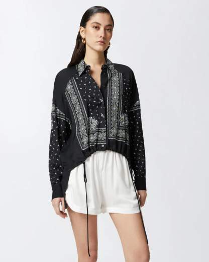 Pinko CLOCKS CAMICIA TWILL STAMPA  25