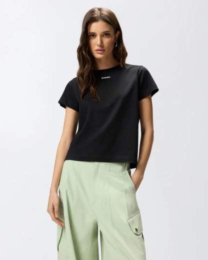 Pinko BASICO T-SHIRT JERSEY LOGO STAMPA SS26