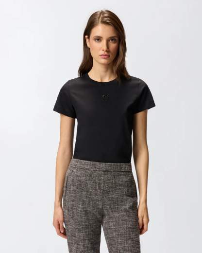 Pinko BUSSOLOTTO T-SHIRT JERSEY PATCH SS26