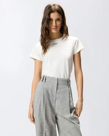 Pinko BASICO T-SHIRT JERSEY LOGO STAMPA SS26