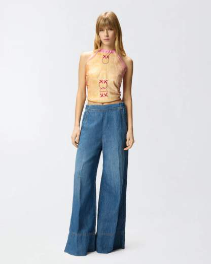 Pinko SPIAGGIA PANTALONE LIGHT DENIM SS26