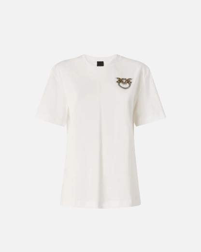 Pinko STREPITOSO T-SHIRT JERSEY RICAMO SS26