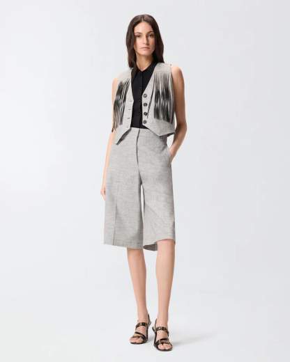 Pinko BORETTO GILET FIAMMATO LINO COTONE SS26