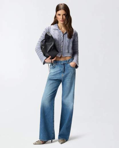 Pinko WANDA WIDE LEG MEDIUM WAVE DENIM SS26