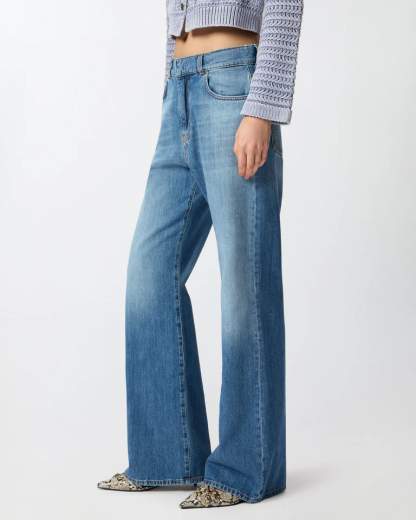 Pinko WANDA WIDE LEG MEDIUM WAVE DENIM SS26