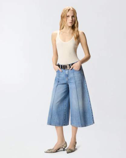 Pinko BURKINA BERMUDA CLOUDY BLUE DENIM SS26