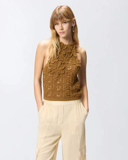Pinko NYMPHAEA TOP CROCHET SEWON  SS26