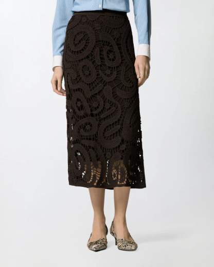 Pinko MAESTRALE GONNA CROCHET GEOMETRIC SS26
