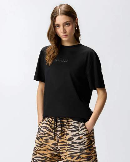Pinko STREPITOSO T-SHIRT JERSEY LOGO SS26