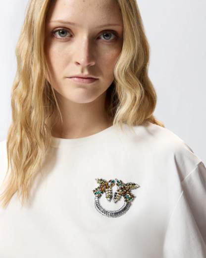 Pinko STREPITOSO T-SHIRT JERSEY RICAMO SS26
